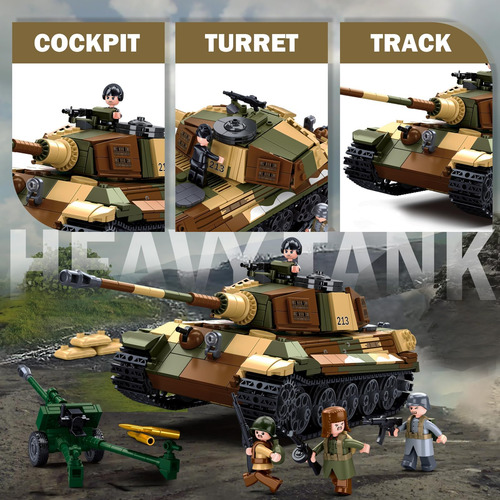 Tanque Del Ejército De Ww2 Tiger Ii, Conjunto De Kits De Con