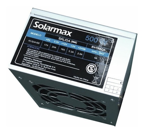 Fuente Slim Mini Solarmax Kc-eaa-500 Con Cable Power