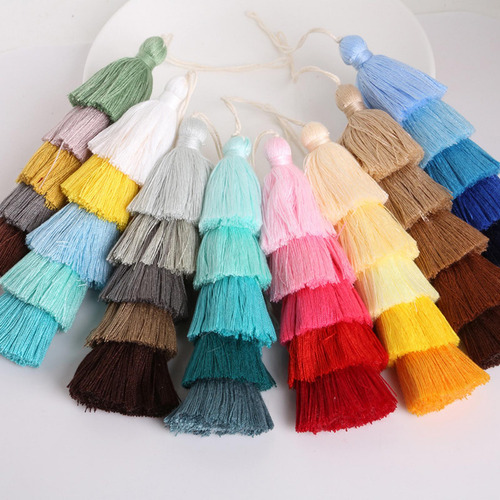 6 Piezas Coloridas Boho Borlas Monedero Bolso Encantos