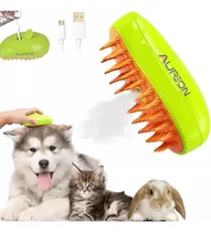 Comprar Aureon Cepillo De Vapor 3 En 1 Para Gatos Y Perros - Elimina Pelo, Limpia Con Vapor, Perfuma, Antiestático, Atrapa Suciedad, Cepillado Suave Y Eficaz Para Cuidar El Pelaje De Tu Mascota