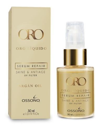 Serum Reparador Oro Liquido Argan Ossono X 30ml