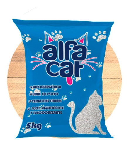 Arena Para Gato Alfa Cat 10pzs De 5kg Total 50 Kg