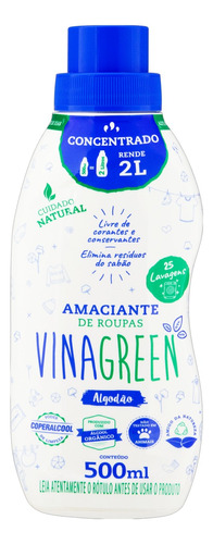 Amaciante Vinagreen Algodão em frasco 500 ml