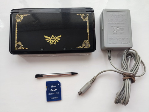 Consola Nintendo 3ds Negro Edicion Zelda + Cargador + Juegos