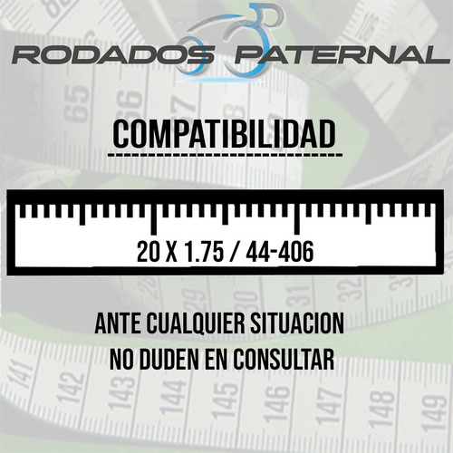 Imagen 6 de 10 de Combo Cubierta Cross Rodado 20 Mas Camara Uso Todo Terreno