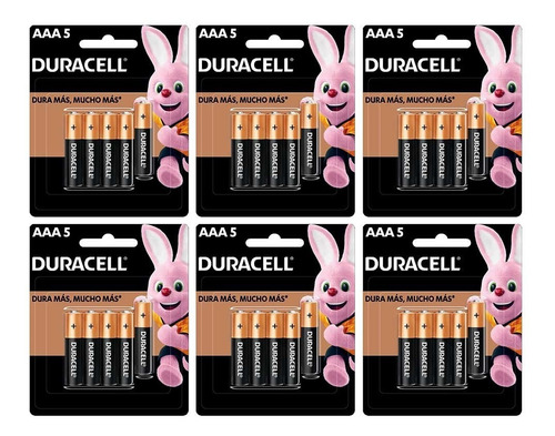 Kit Pila Aaa Duracell Alcalina, Pack Con 30 Unidades Aaa