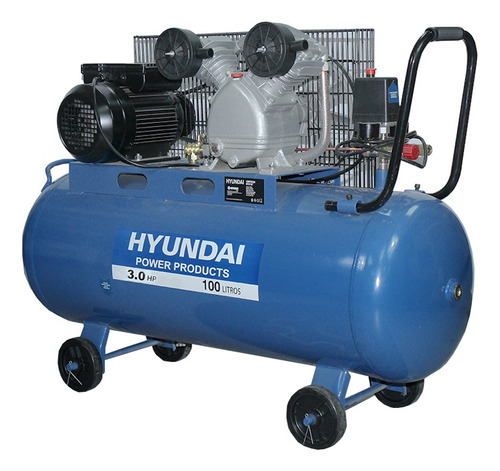Compresor Hyundai Monofásico 3hp 100l 115psi Correa