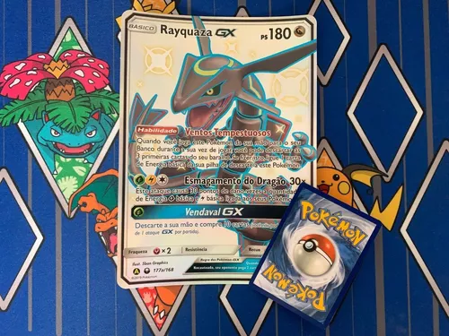 Carta Pokemon Rayquaza-gx Shiny Gigante Original + Brinde