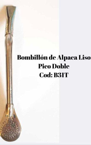 Bombilla Alpaca Pico Doble 31t Cadaques