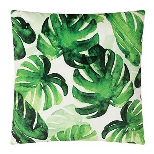 Funda De Cojín Hojas Selva Loros 14x20 PuLG. 