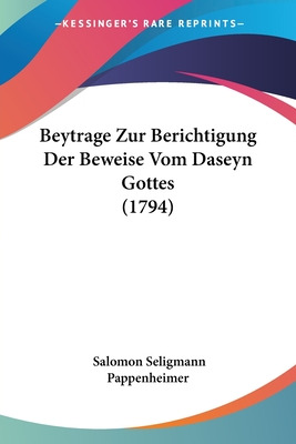Libro Beytrage Zur Berichtigung Der Beweise Vom Daseyn Go...