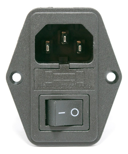 Conector Macho Interlock Pc Con Portafusible 20mm Y Tecla Para Tornillos Para Gabinete Elumiled Consulte Por Cantidad