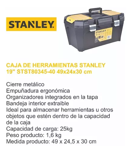 Caja Herramienta Stanley 48x27x23cm Cierre Metálstst80346-40