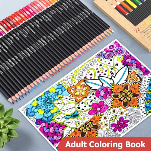 Set De 72 Lápices De Colores Con Caja Metálica Escuela, Of