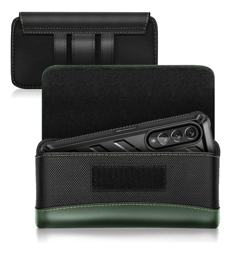 Funda Para Samsung Galaxy Z Fold 5/4/3 De Cuero Pu - Verde