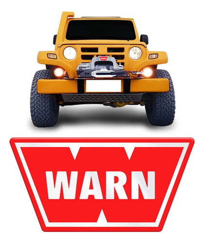 Emblema Logo Warn Troller Adesivo Dianteiro Resinado