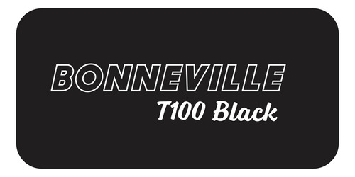 Adesivo Emblema Compatível Com Bonneville T100 Black Bn001