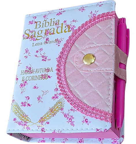 Bíblia Sagrada Com Harpa Avivada E Corinhos Feminina - Arc Modelo Carteira