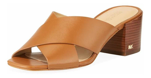 Sandalias Michael Kors Abbott Leather Crisscross Slide | Meses sin intereses