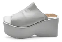 Comprar Sandalias Sofia Las Joaquinas Cuero Ecológico Liso Blanco