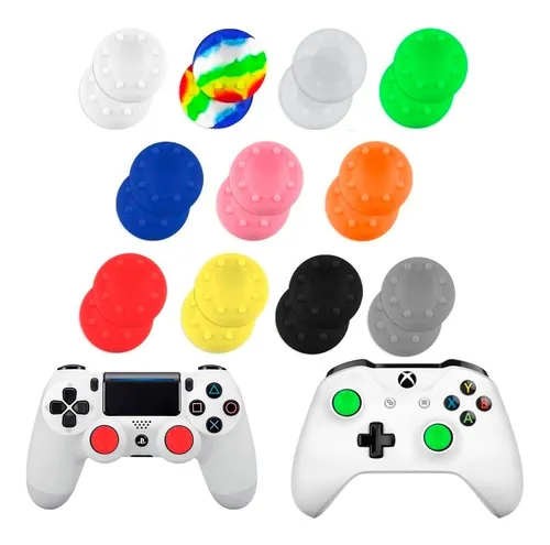 2 Gomas Joystick (1 Par) Thumb Silicon Ps4 Xbox Palanca Full
