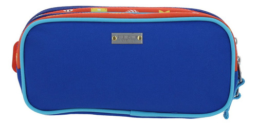 Lapicera Estuche Escolar Chenson Mario Bros Drivuen Niño Color Azul Oscuro Liso