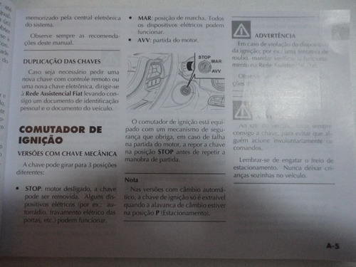 Em Branco Manual Fiat Argo 2018 2019 Original