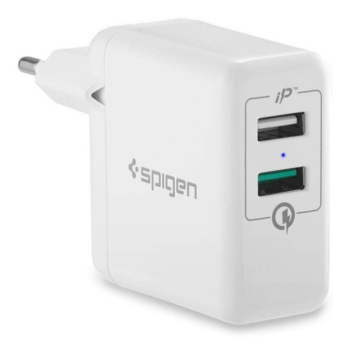 Carregador Parede Dual Usb Original Spigen Quick Charge 3.0 