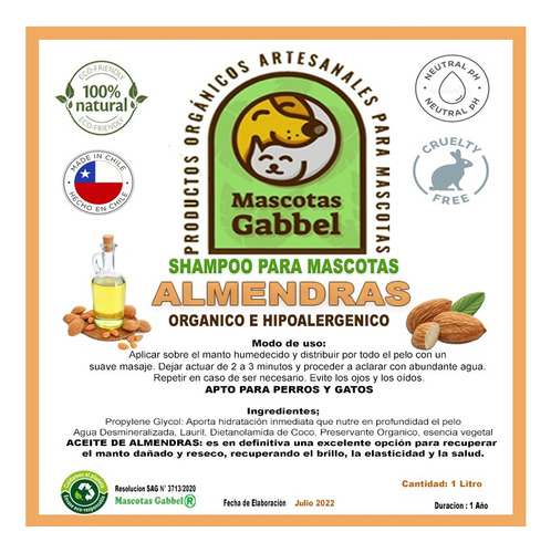 Pack Bidón Shampoo Y Acondicionador Almendras Para Mascotas