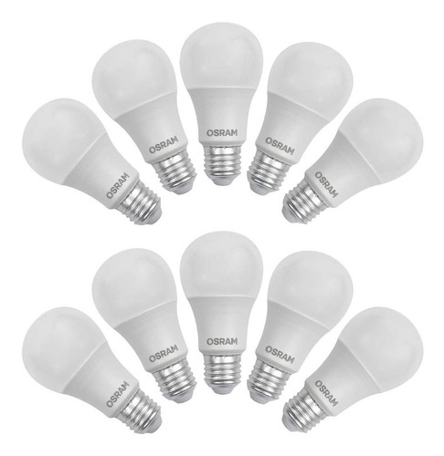 Focos Led Value Classic Osram E27 Luz Día 8.5w 10pzs