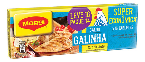 Caldo em Tablete Galinha Maggi Caixa 114g Leve 12 Pague 10 Unidades