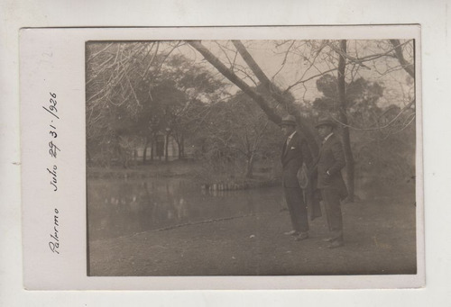 1926 Buenos Aires Postal Fotografia Real En Lagos De Palermo