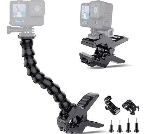 Soporte De Pinza Flexible Ajustable Para Gopro Hero 11,10,9,