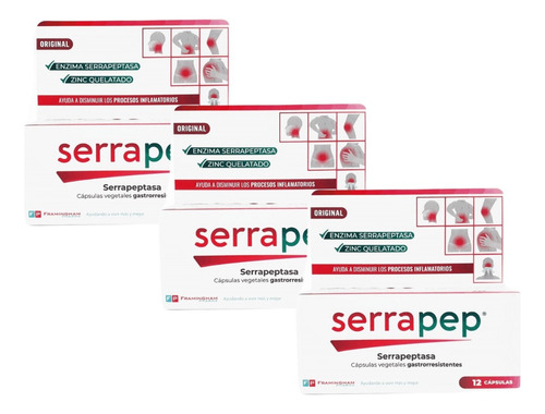  Serrapep X12 Capsulas (combo X3 Unidades)