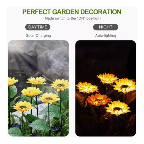 Para Un Nuevo Patio Exterior Con Lámpara Solar De Girasol