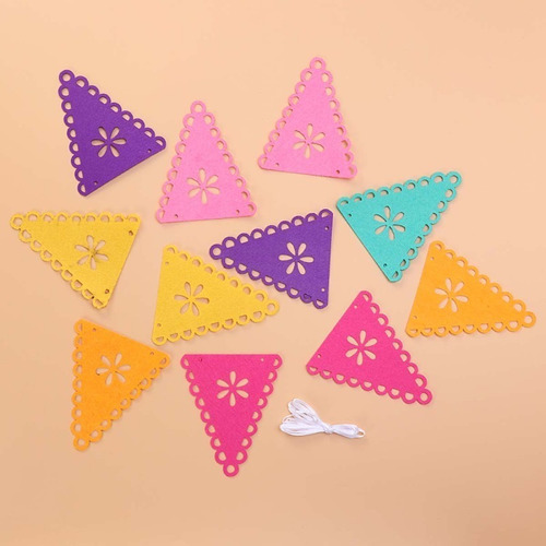Imagen 4 de 7 de Banderines Mexicanos Triángulo Guirnaldas Decorativas Fiesta