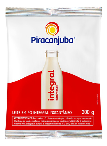 Leite Pó Instantâneo Integral Piracanjuba Pacote 200g