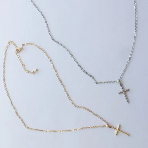 Collar Con Colgante En Forma De Cruz, Colgante Simple, Joyer
