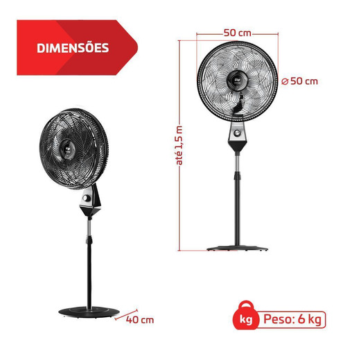 Ventilador De Coluna Wap Flow Turbo 8 Pás 50cm 127v