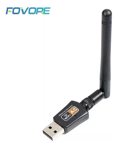 Adaptador Wifi Usb 5g Y 2.4g Con Antena Doble Banda 600mbps