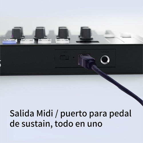 Controlador De Teclado Midi M-vave Smk-25 Portátil