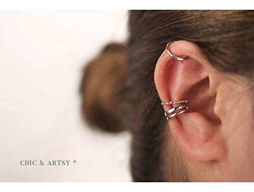 Ear Cuffs Pendientes De Cartílago Con Clip De Concha De Sin