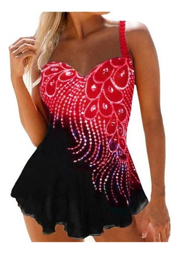 Traje De Baño Damas Una Pieza Tankini Talla Grande Sexy [u]