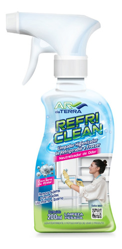 Limpa Geladeira Higieniza Freezer Tira Odores Refriclean