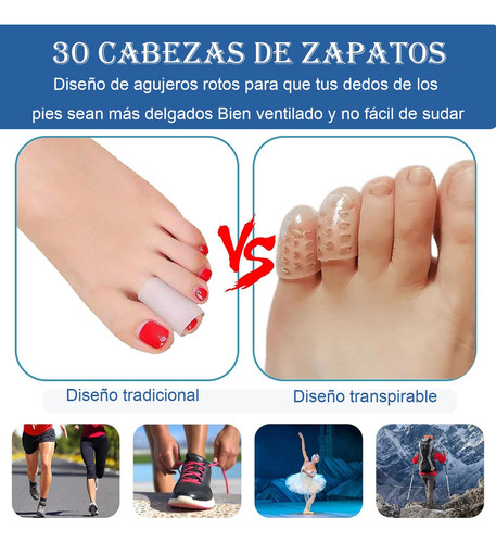 10 Piezas Protector Dedos Pie, Protector Para Dedos De Los