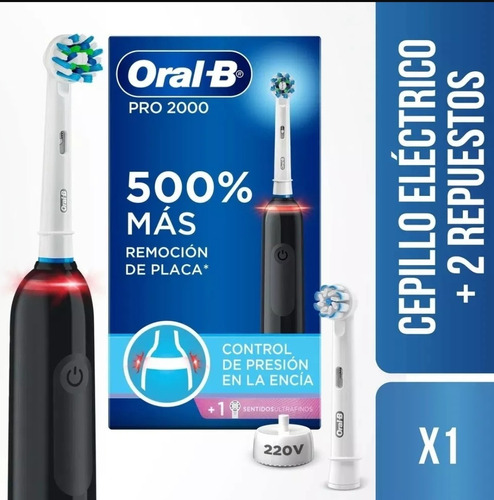 Cepillo Electrico Oral B Pro2000 + Cabezal de Repuesto