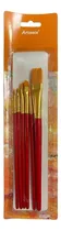 Comprar Set De 6 Pinceles Mixtos Chatos Redondos Chanfle Artmate