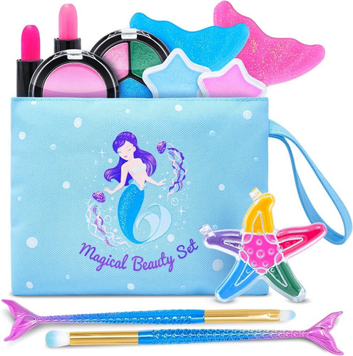 Imagen 1 de 5 de Set De Maquillaje Sirena Azul Magical Beauty