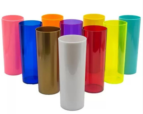 12 Vasos De Acrilico Reutilizables