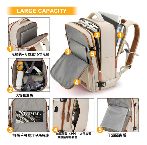 Mochila Para Computadora, Elegante Mochila De Viaje, Bolsa De Almacenamiento